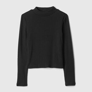 GAP Kids Girls Mockneck Long Sleeve T-Shirt L (10) true black NWT